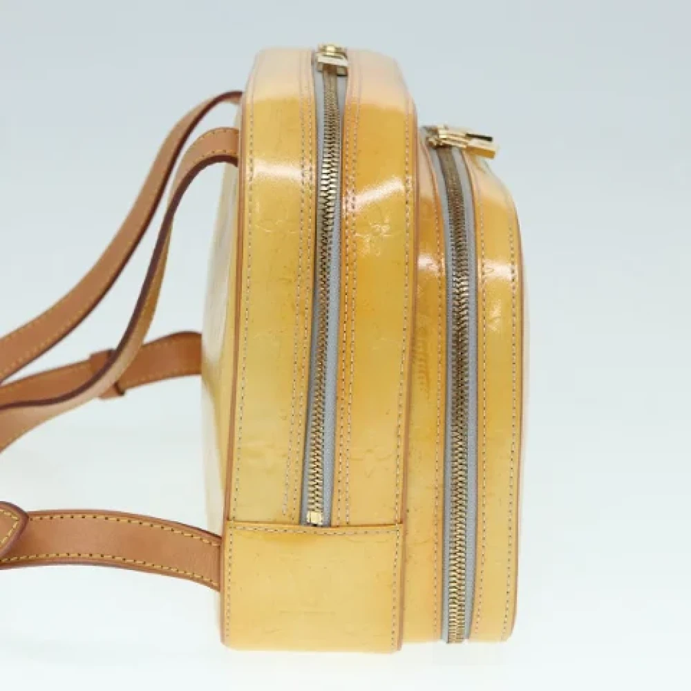 Louis Vuitton Vintage Pre-owned Leather backpacks Yellow Dames