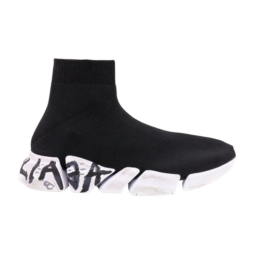 Balenciaga Zwarte Gerecyclede Gebreide Sneakers Ultiem Comfort en Stijl Black Heren