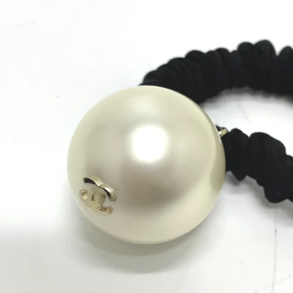 Chanel Vintage Pre-owned Fabric hair-accessories Black Dames
