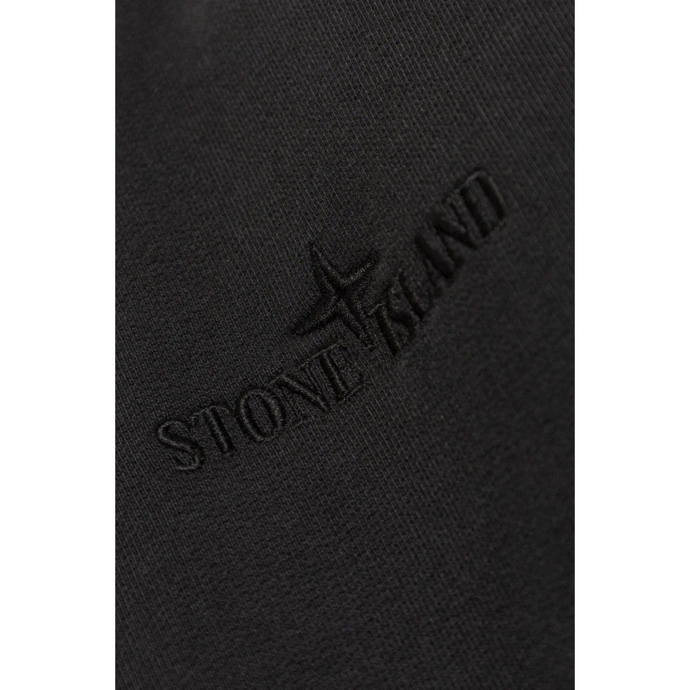 Stone Island Sweatshirt met logo Black Heren