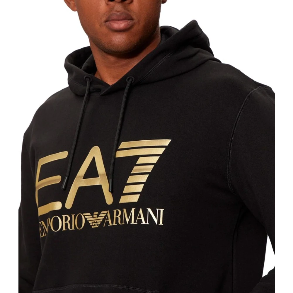 Armani Logo Sweater Black Heren