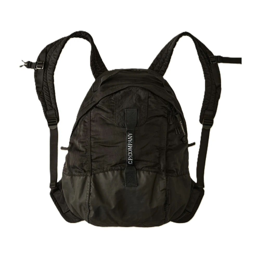 C.P. Company Nylon Ronde Rugzak in Zwart Black Heren