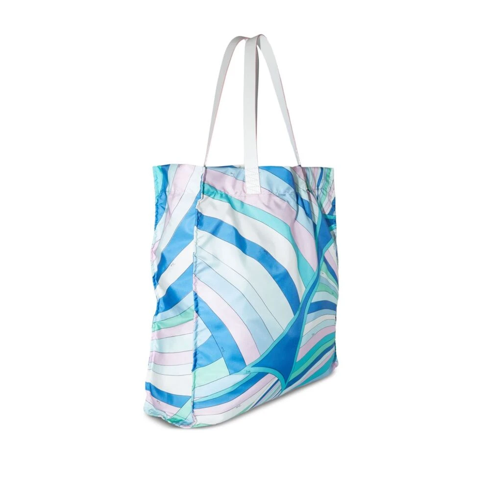 EMILIO PUCCI Abstract Patroon Print Tote Tas Blue Dames