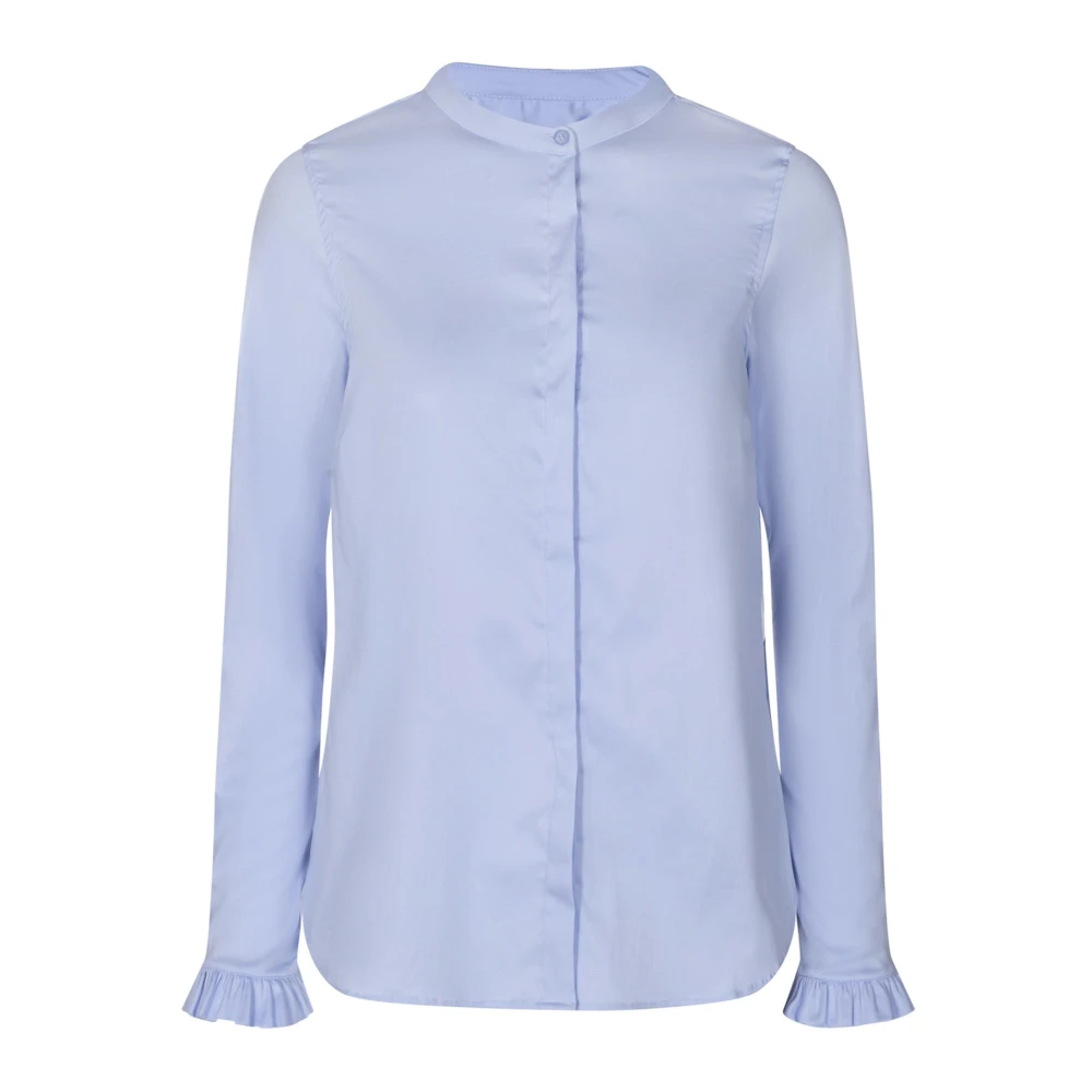 Mos Mosh Women's Blue Light Mattie Shirt With Front Button Closure - Shirts - Xs - Blouses & Shirts