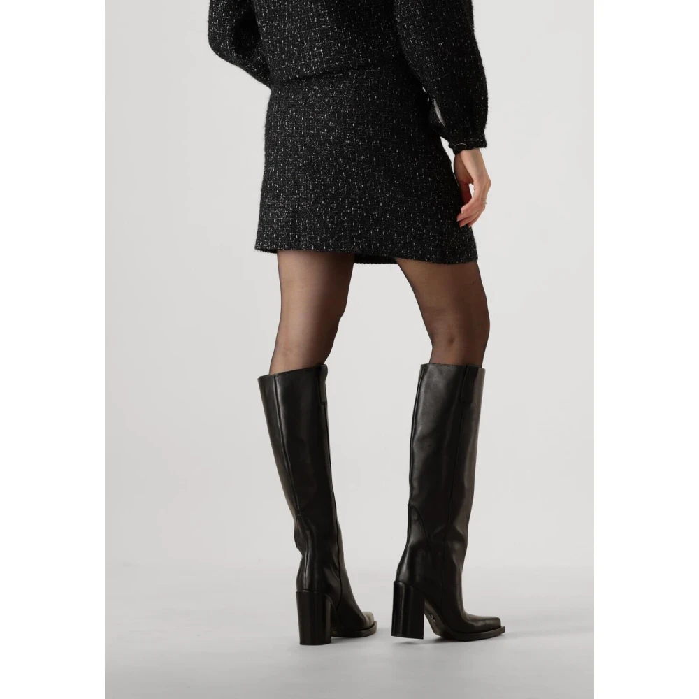 Nukus Zwarte Lurex Rok voor Vrouwen Black Dames