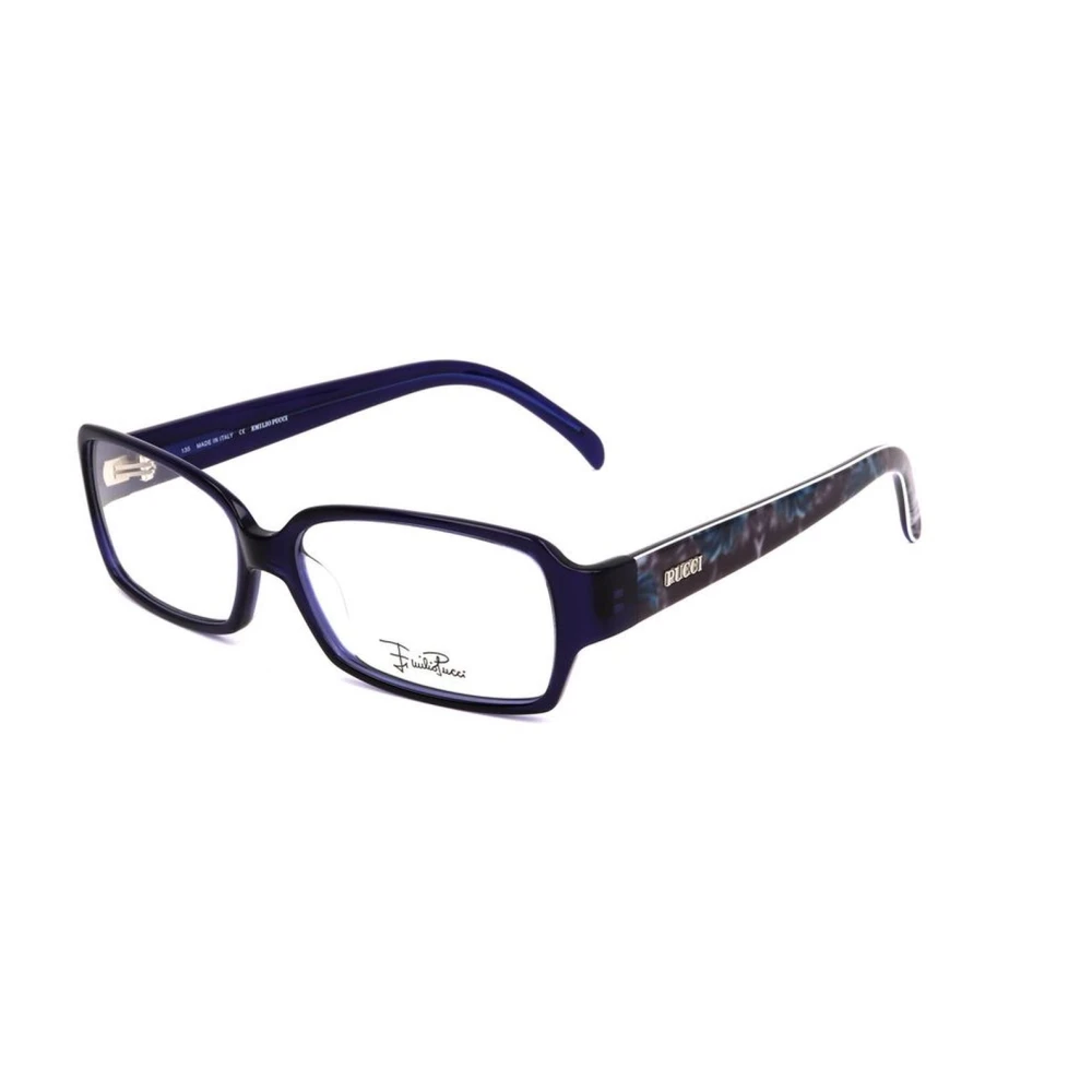 EMILIO PUCCI Blauwe Kunststof Montuur Bril Stijlvol Model Blue Dames