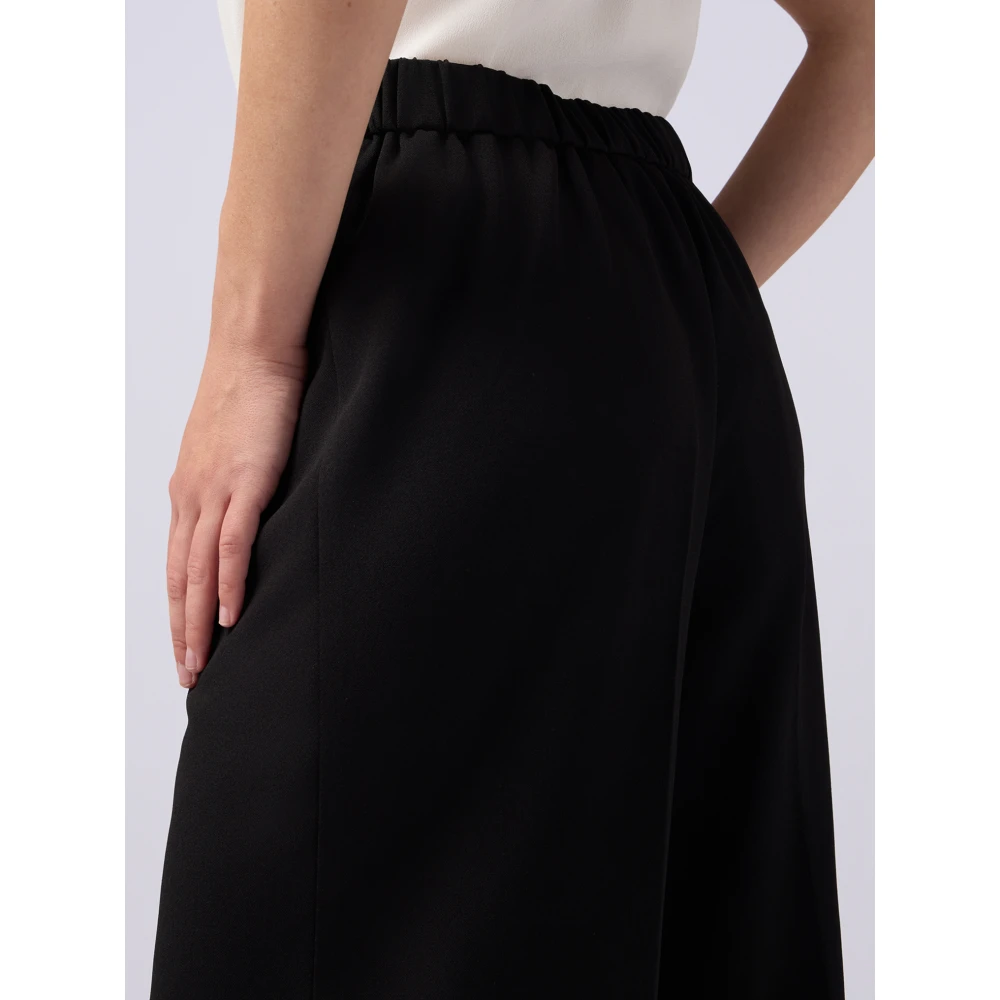 Oltre Palazzo broek in scuba stof Black Dames