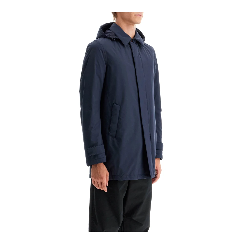 Herno Waterdichte Gewatteerde Carcoat in Gore-Tex 2L Blue Heren