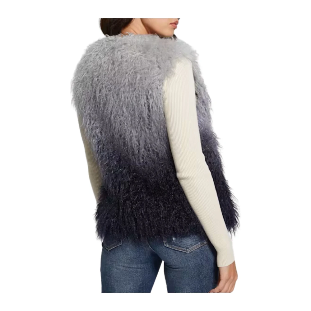 Guess Imitatiebont Vest Grijs Blauw Degrade Gray Dames