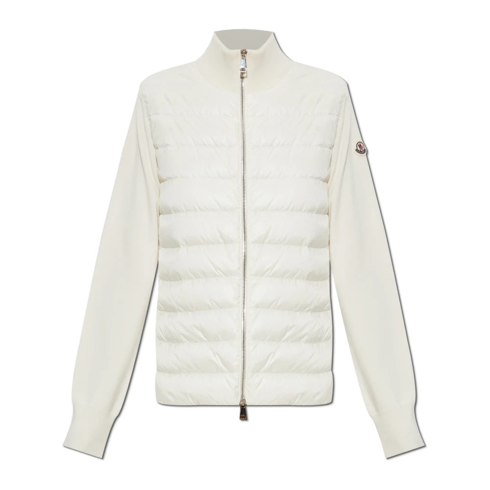 Moncler Hybrid Cardigan - Female - Cardigans - White - L - Knitwear - Image 4