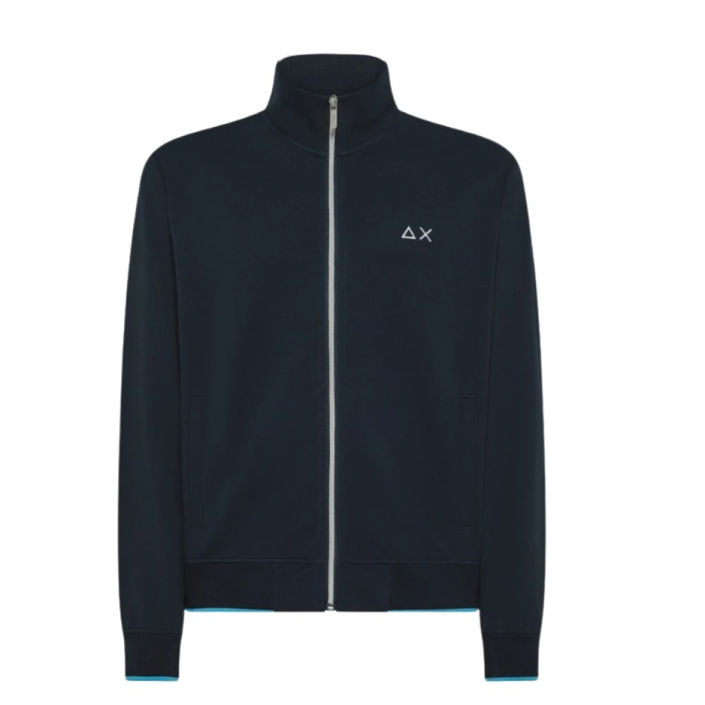 Sun68 Mannelijk Blauw Hoodies & Sweatvesten Heren, L, E Herentrui