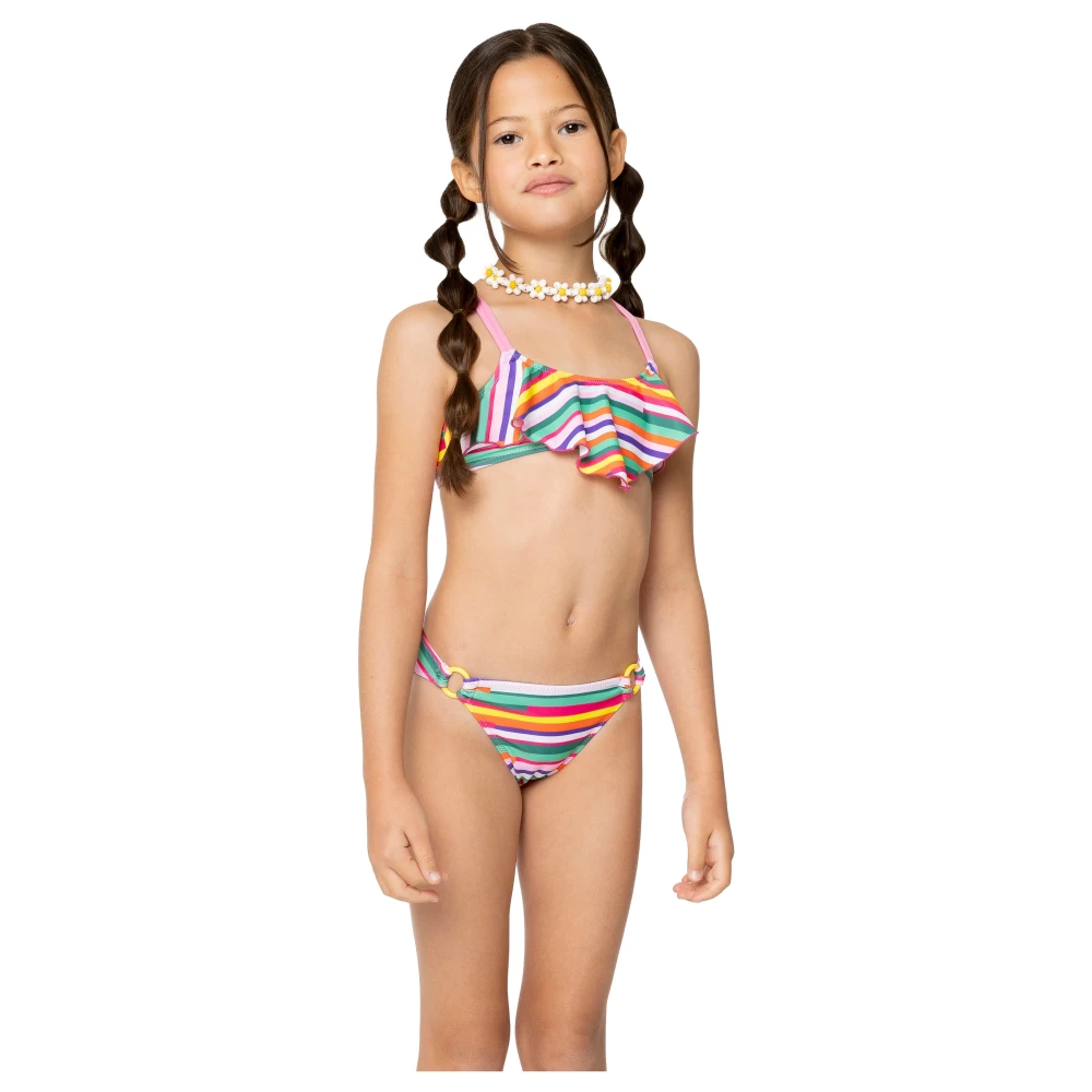 4Giveness Randig Bikini Topp och Underdel Multicolor, Flicka