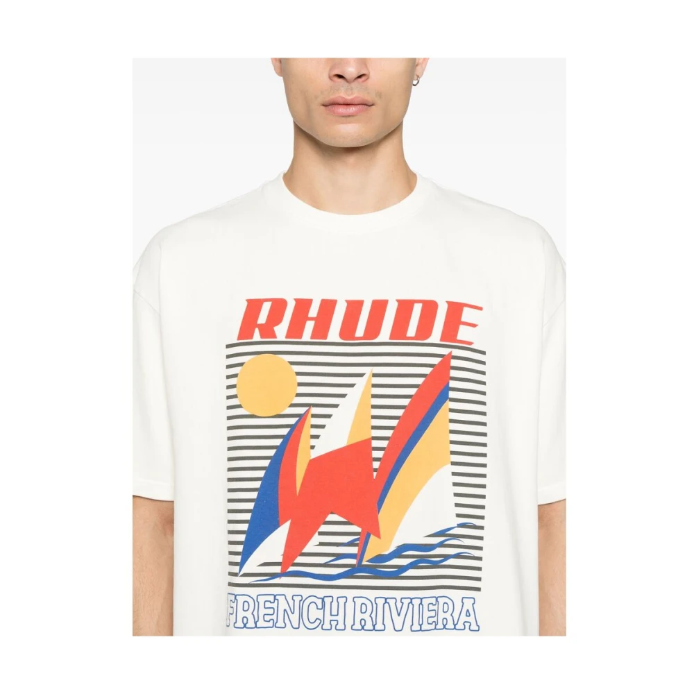 Rhude T-shirt met ronde hals White Heren