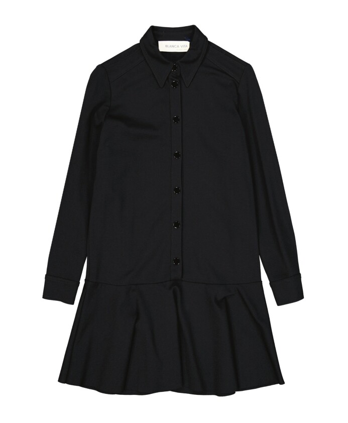 black-mini-dress-elegant-button-closure