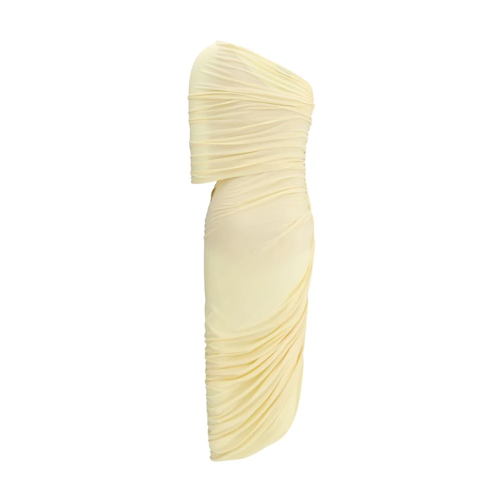 Magda Butrym Elegante Gedrapeerde Midi Jurk Yellow Dames