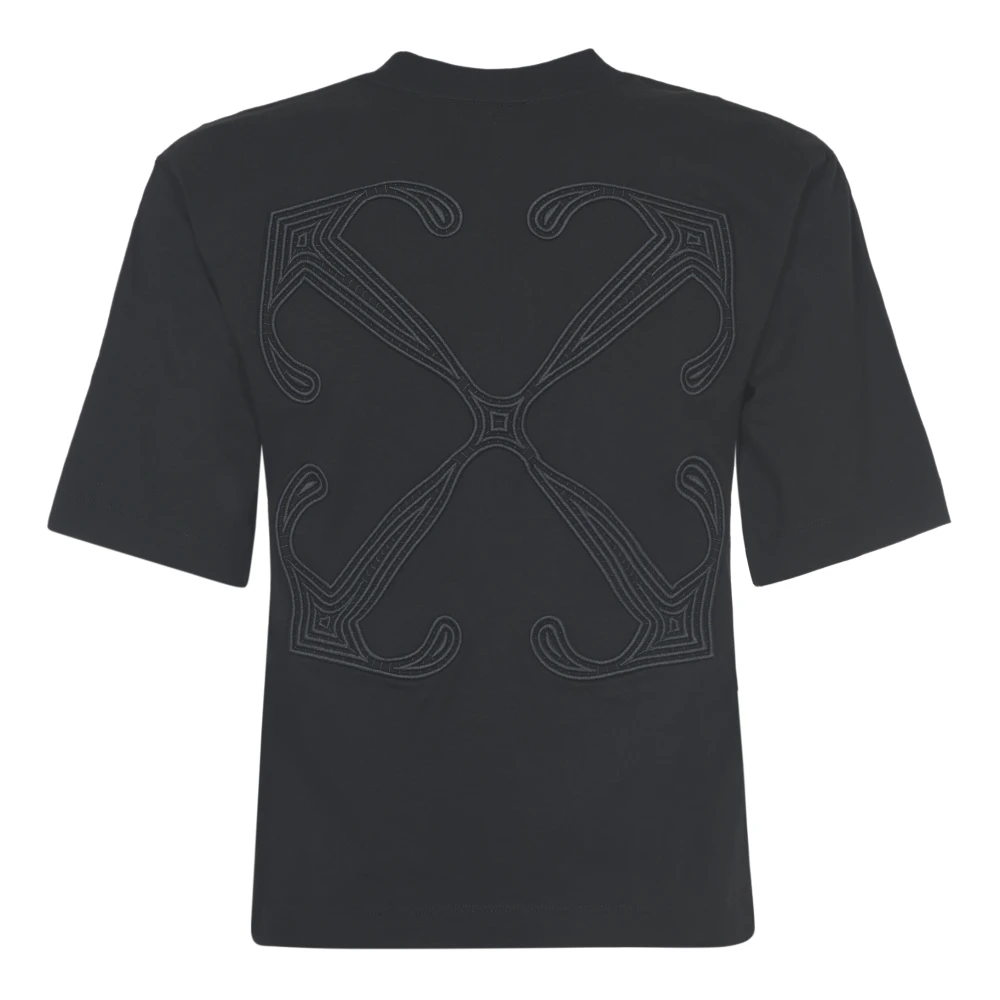 Off White Zwarte T-shirts en Polos Black Dames