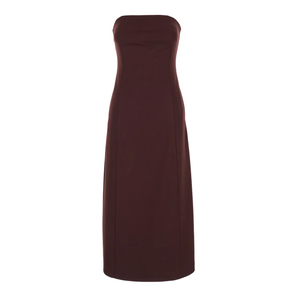 Semicouture Bordeaux Bustier Jurk Red Dames