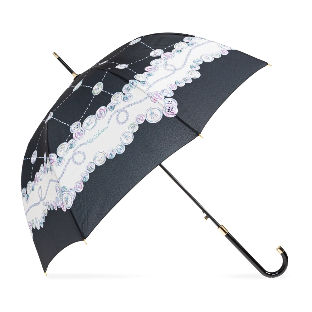Moschino Paraplu met logo Black Unisex