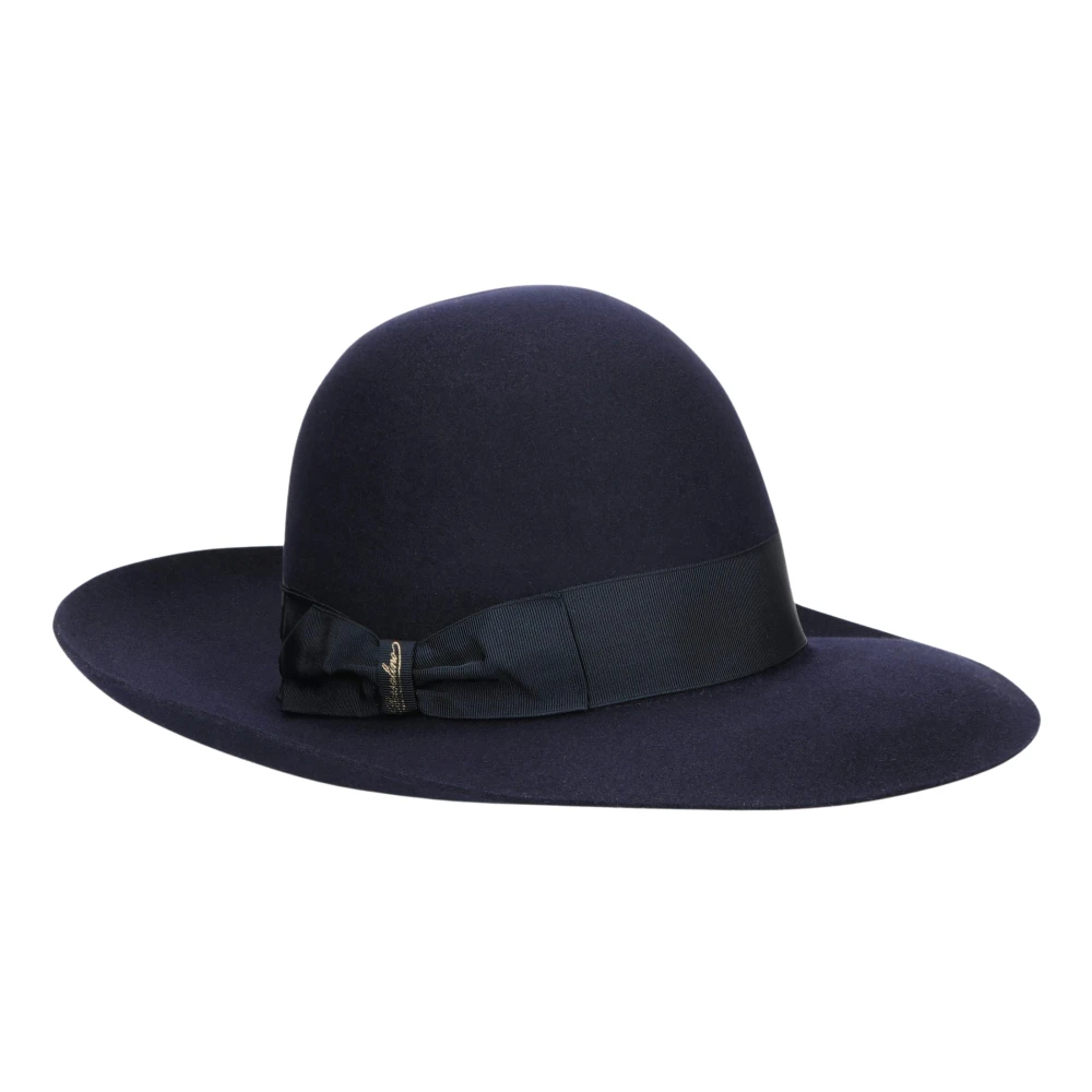 Borsalino Folar Vilt Koepel Hoed Blue Dames