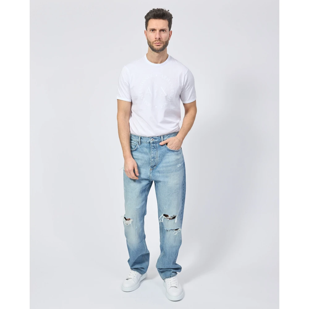 Hugo Boss Blauwe Baggy Nate Denim Jeans Blue Heren