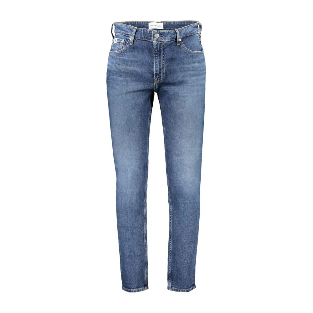 Calvin Klein , Slim Fit Jeans, Male, Blue, W29 L32, Authentic Dad Jeans With Washed Effect