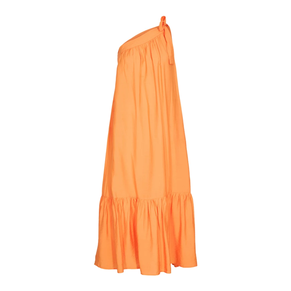 Co'Couture Orange Asymmetrisk Klänning med Off-Shoulder Design Orange, Dam