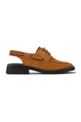 Brun Blockklack Snörskor Slingback