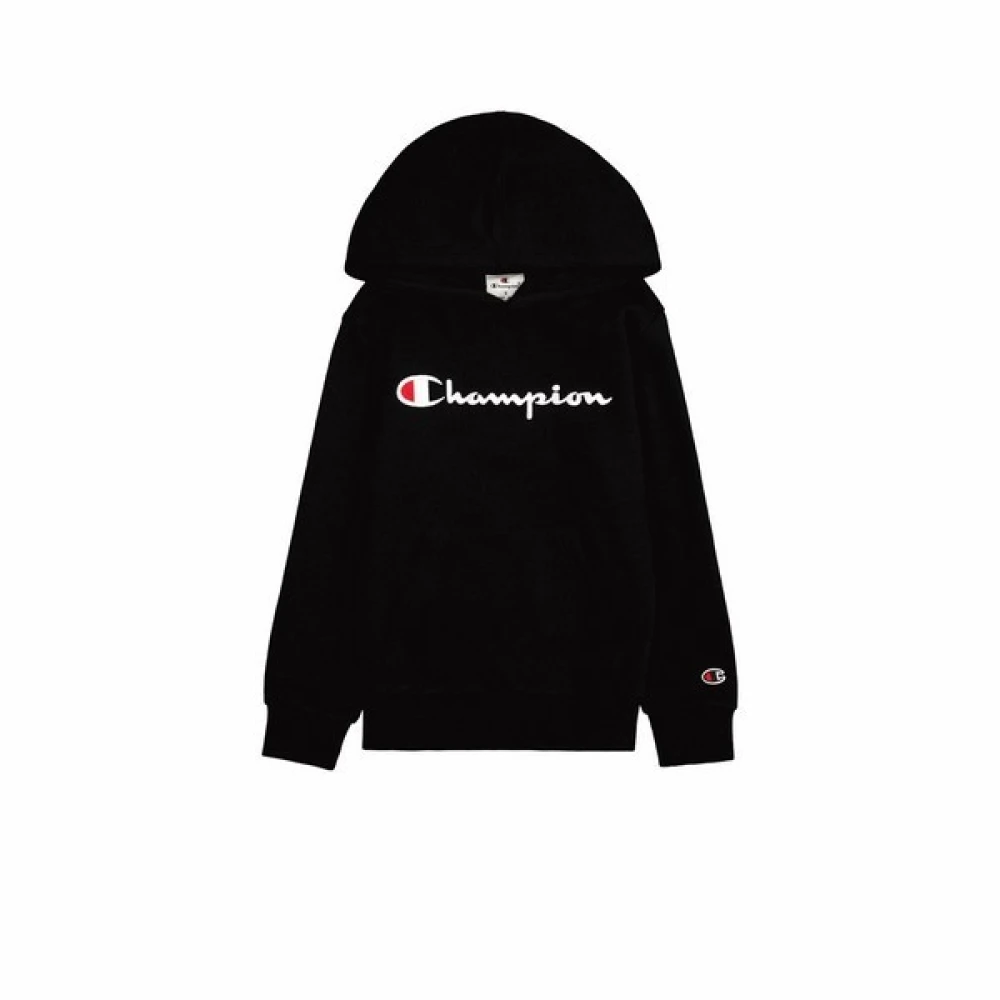 Champion Zwarte geborduurde logo hoodie Black Heren