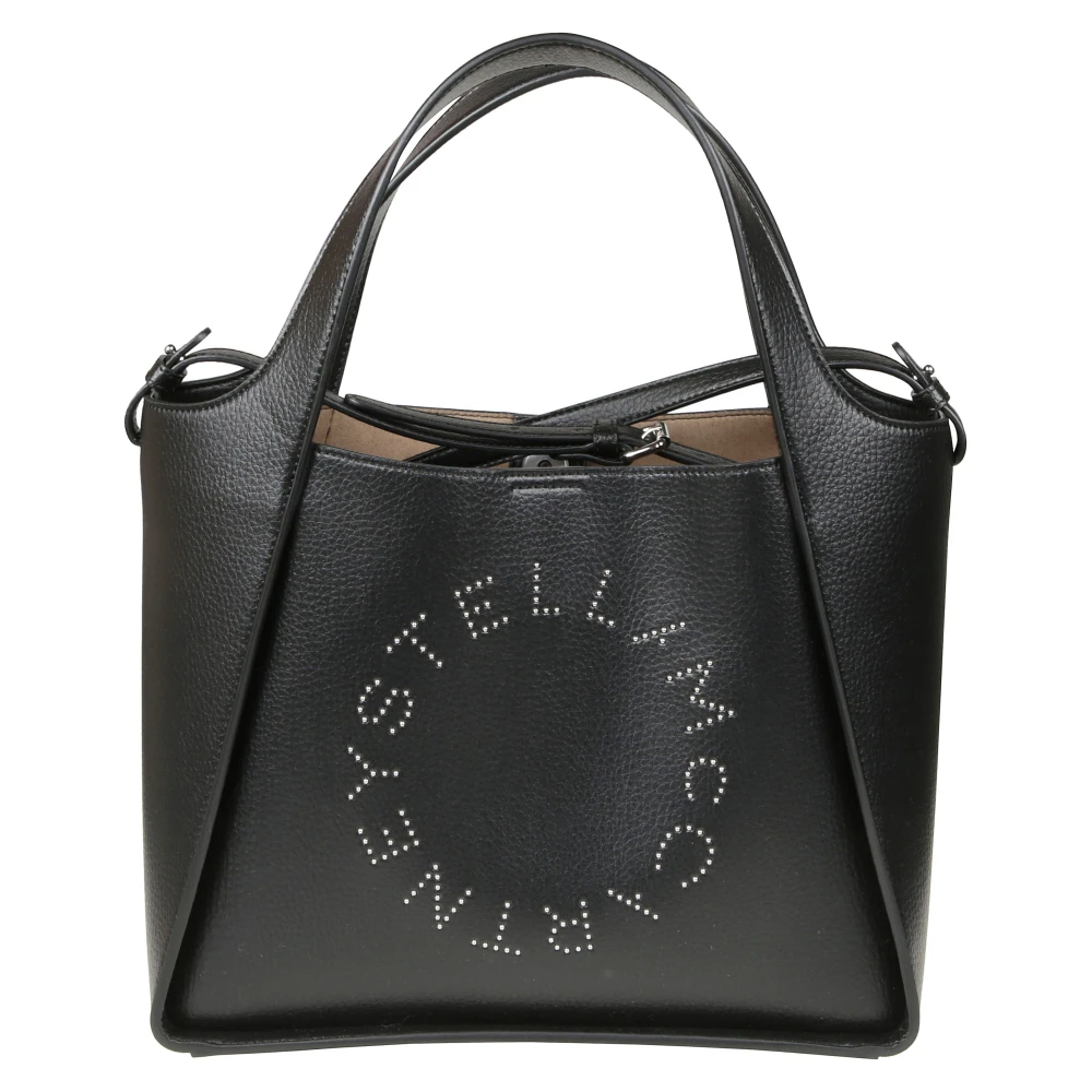 Stella Mccartney Women's Black Logo Tote Bag - Handbags - One Size - Bags