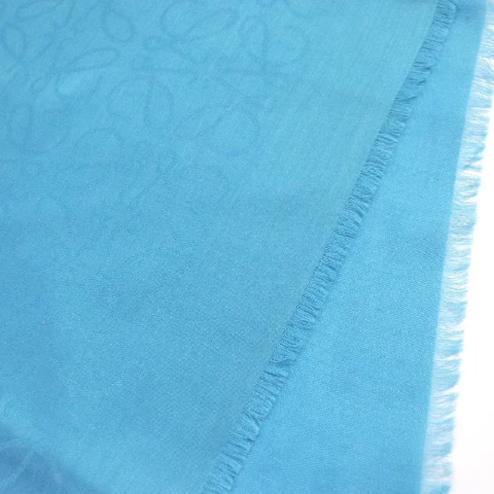 Loewe Pre-owned Canvas scarves Blue Dames