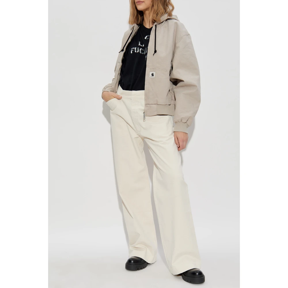 R13 Wide-leg broek Beige Dames