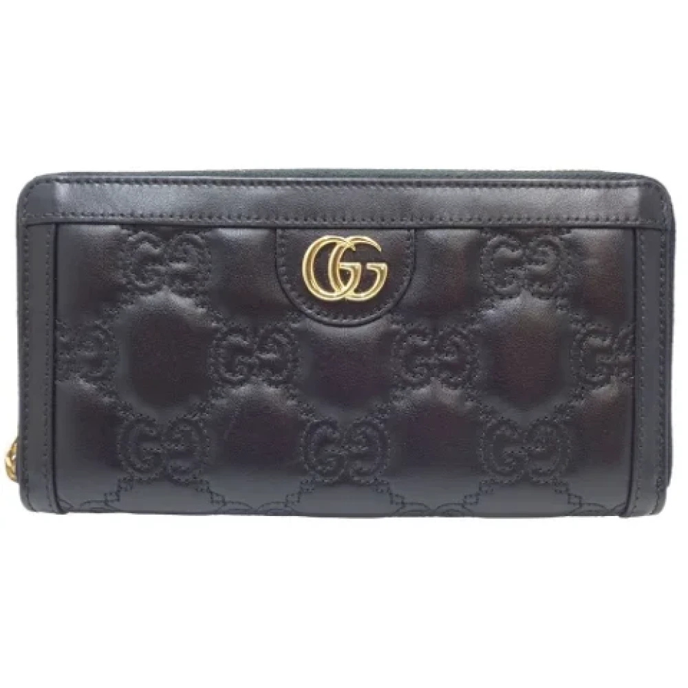 Gucci Vintage Pre-owned Leather wallets Black Dames