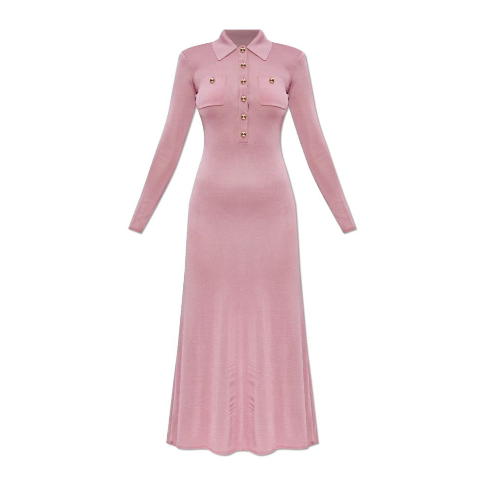 Self Portrait Women's Pink Dress With Pockets - Midi Dresses - Xs - Dresses