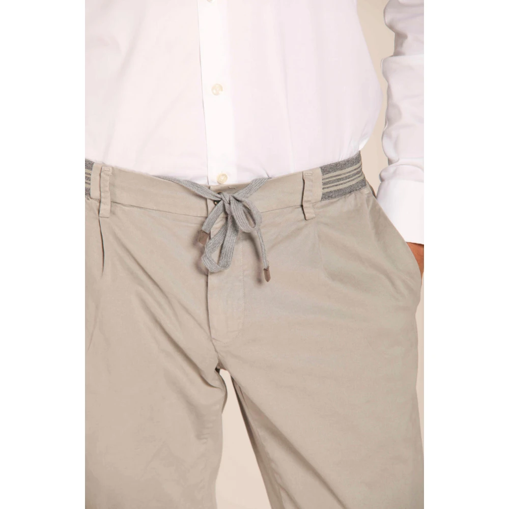 Mason's Grijze Chino Jogger Broek Regular Fit Gray Heren