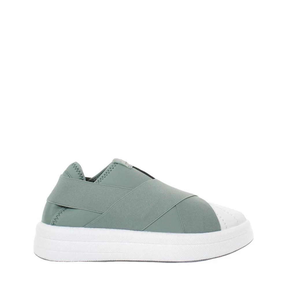 Fessura Mintgroene Stoffen Sneakers Elastische Banden Dames Schoenen