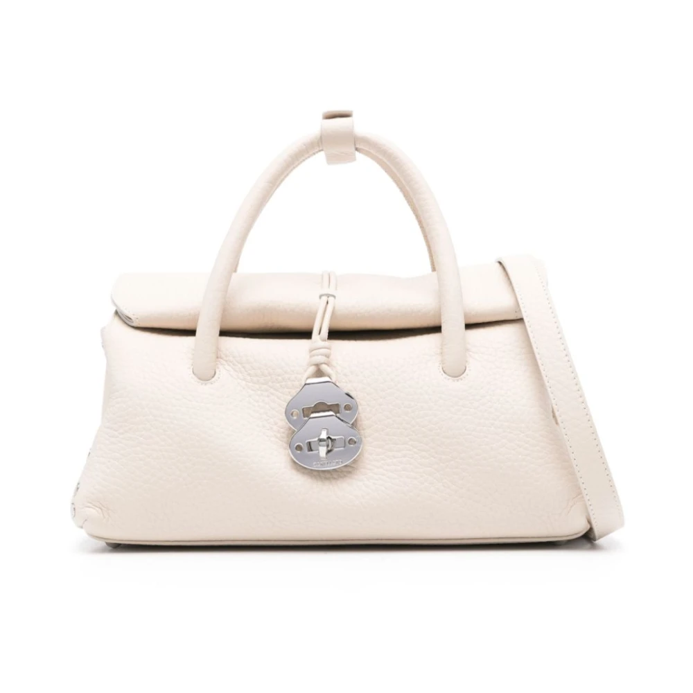 Zanellato Witte tassen met twist-lock sluiting White Dames