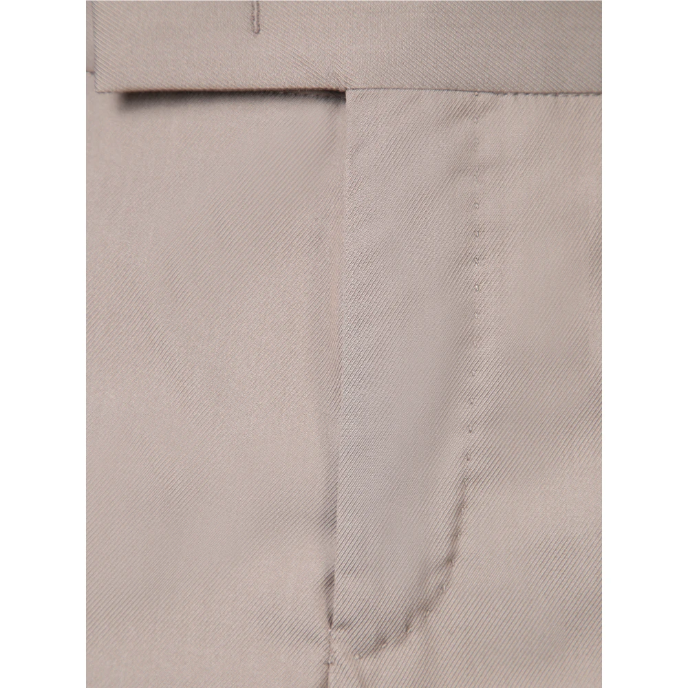 PT Torino Wollen broek met ritssluiting Beige Heren