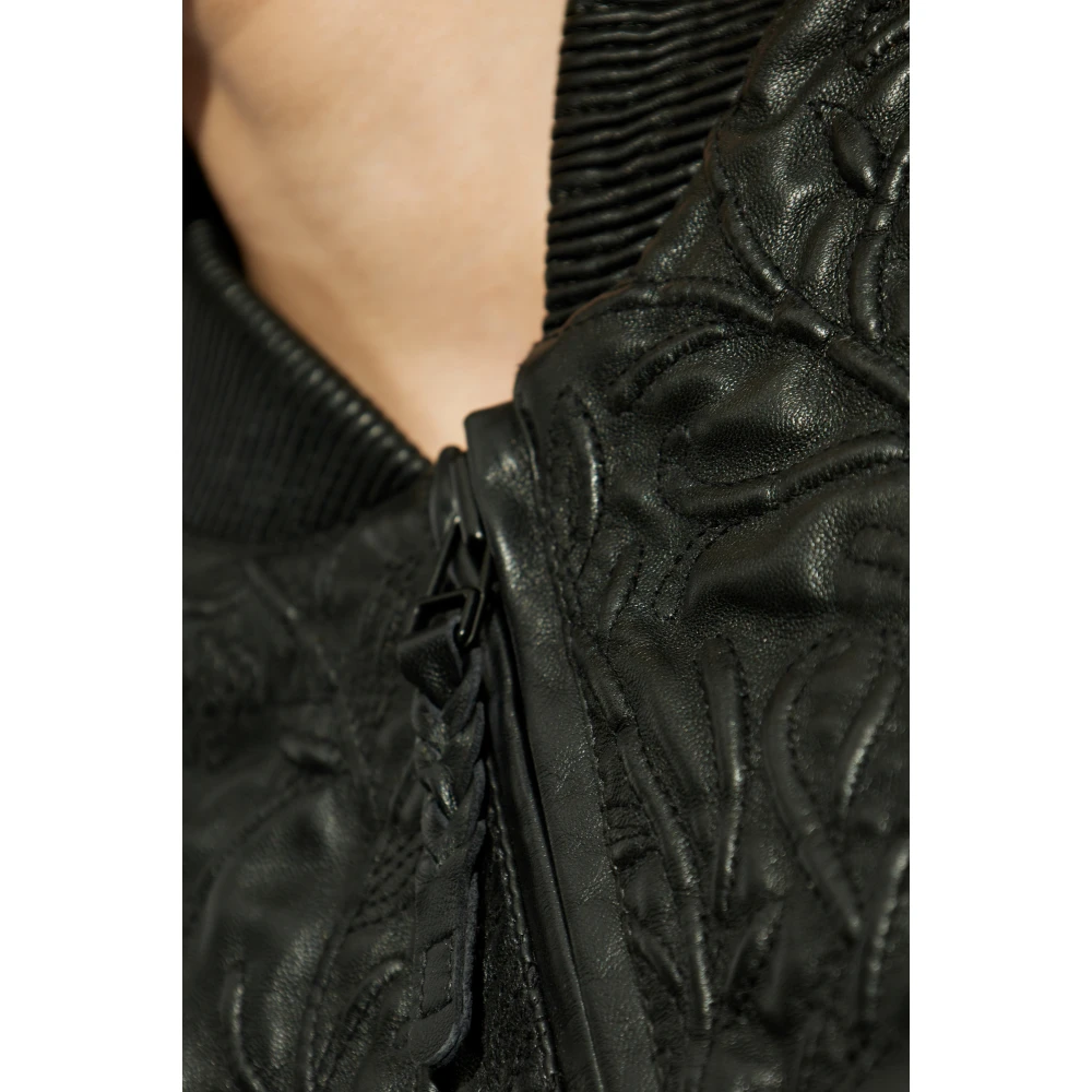 Munthe Leren jas 'Ferril' Black Dames