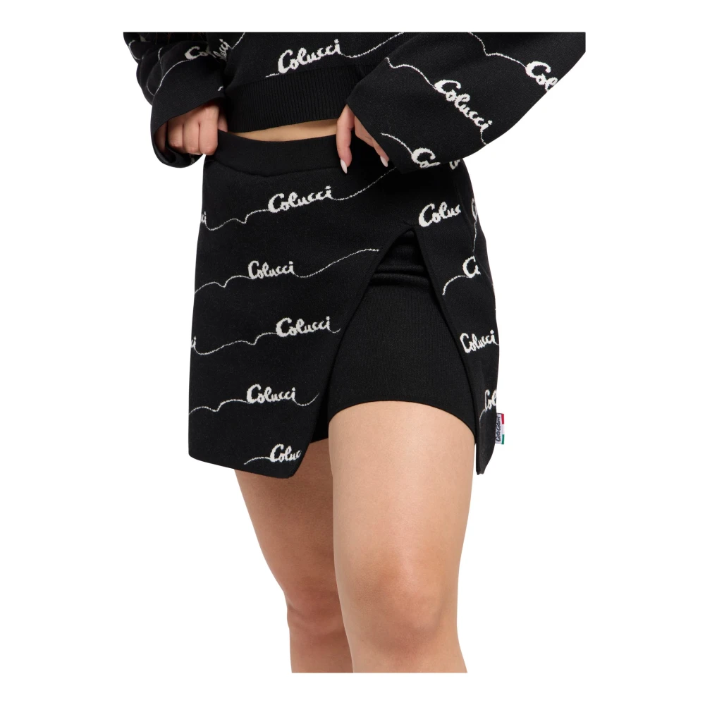 carlo colucci Rok met Geïntegreerde Shorts Black Dames