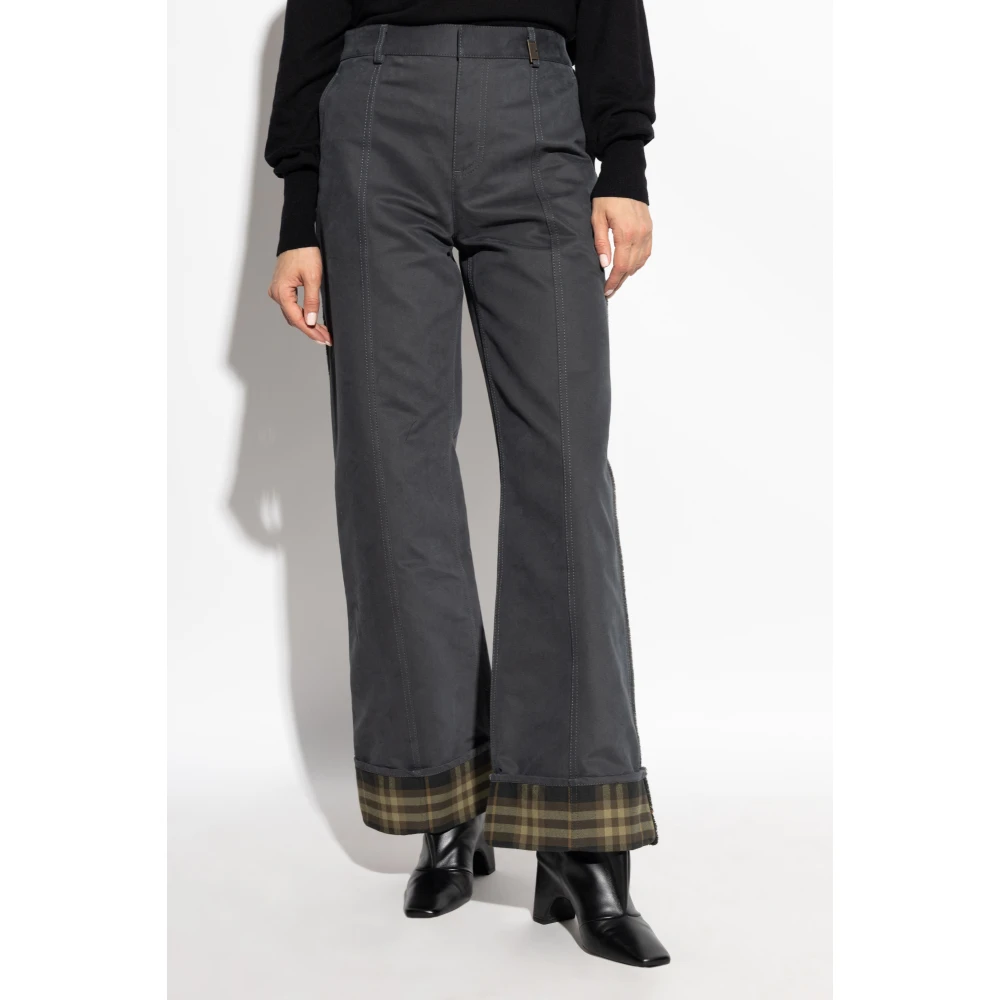 Burberry Wijde broek Gray Dames