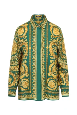 Barocco Print Silk Shirt