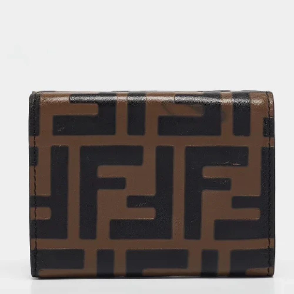 Fendi Vintage Pre-owned Leather wallets Brown Dames