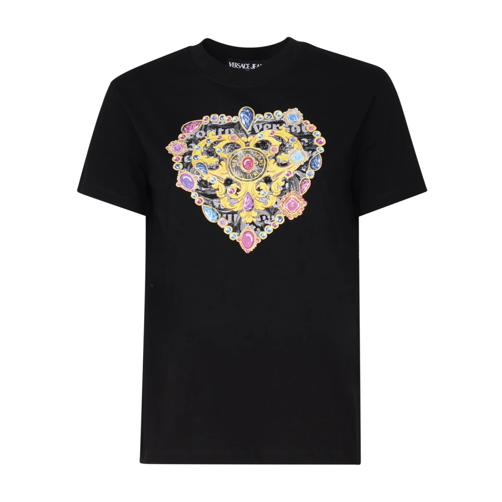 Versace Jeans Couture Zwarte Heart Couture T-shirt Black