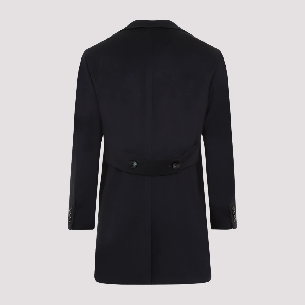 Kiton Blauwe Caban Coat Blue Heren