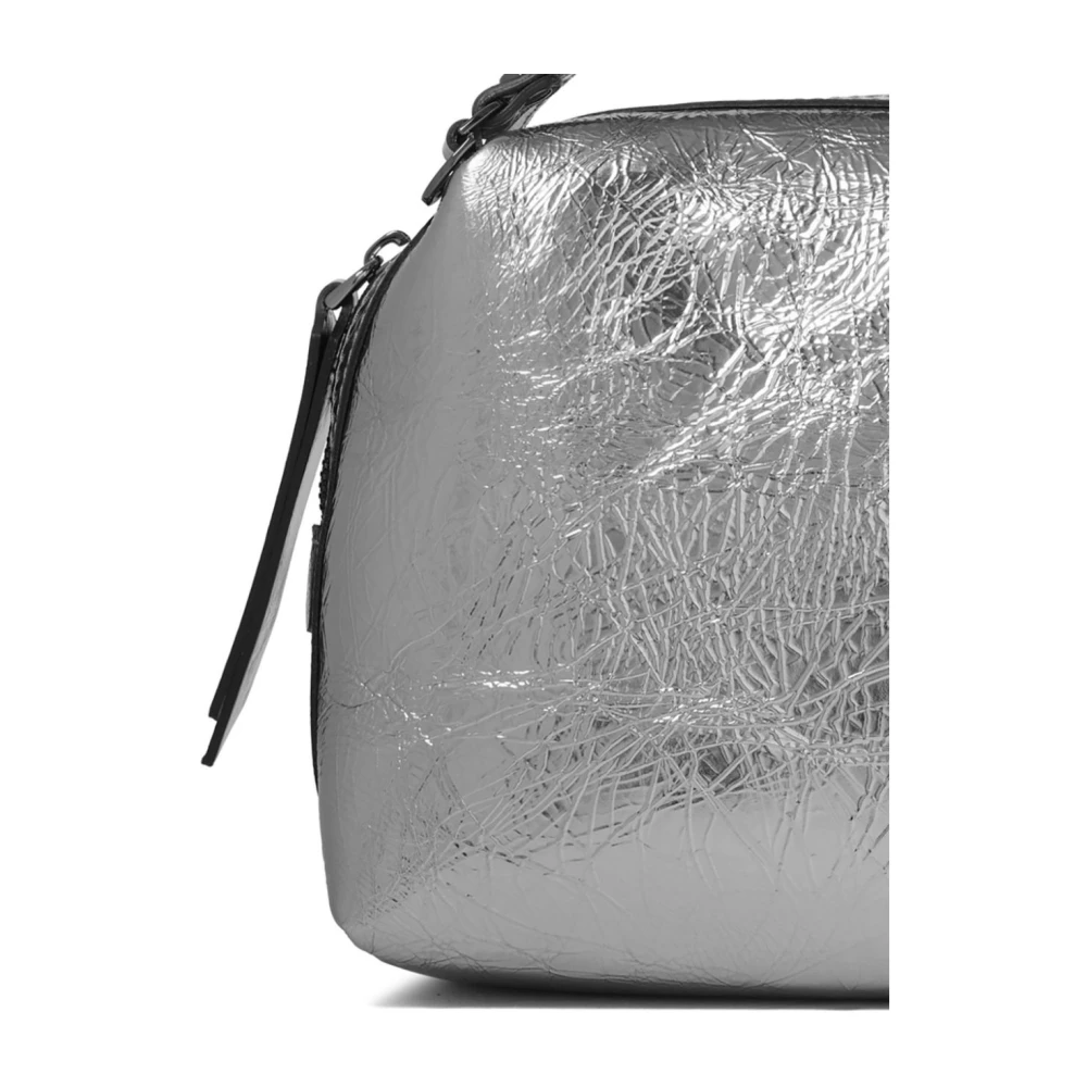 Gianni Chiarini Metallic Leren Handtas met Rits Gray Dames