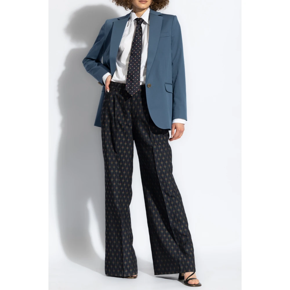 ETRO Blazer met open revers Blue Dames