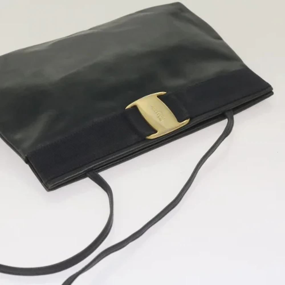 Salvatore Ferragamo Pre-owned Leather shoulder-bags Blue Dames