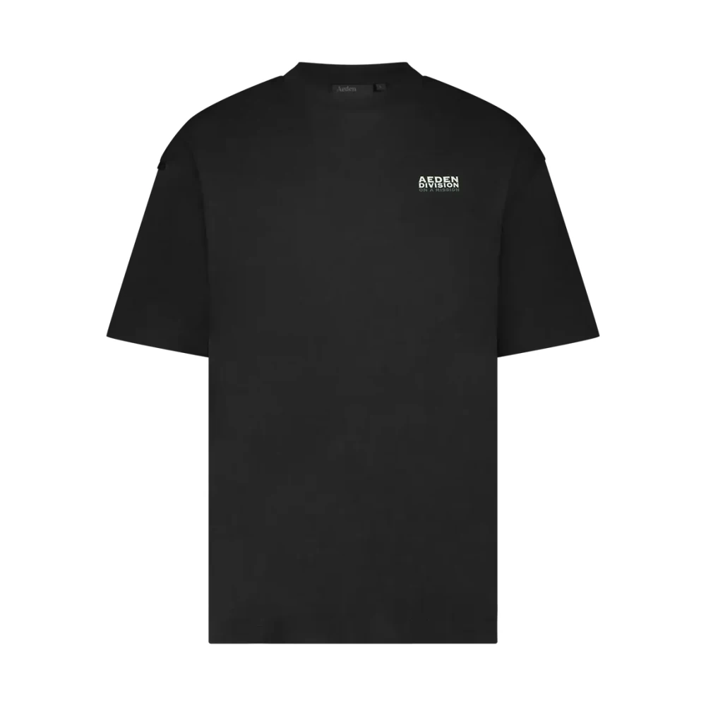 Aeden Zwarte Tee Feras Stijlvol Shirt Black Heren