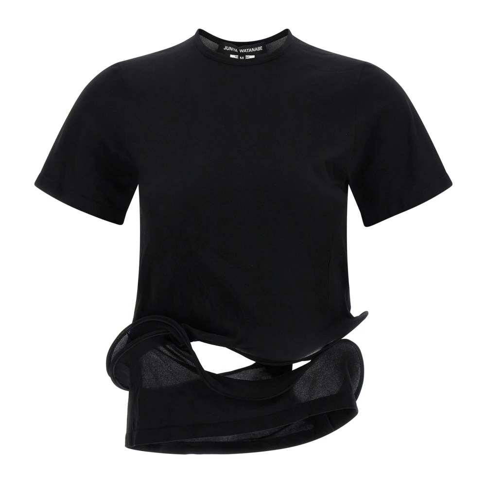 Junya Watanabe Black Twisted Detail T-Shirt - Female - T-Shirts - M - Tops