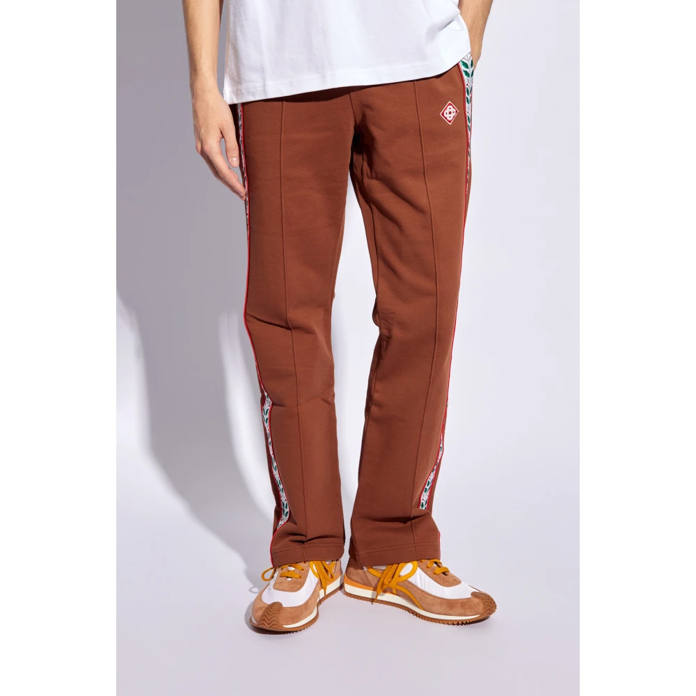 Casablanca Sweatpants met logo Brown Heren